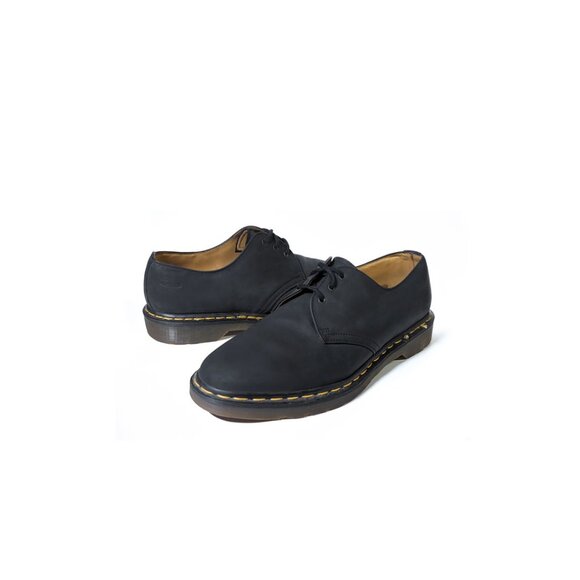 Vintage DR MARTENS Black 1461 MADE IN ENGLAND Shoes  MEN'S US Size 11 | UK 10 - Picture 2 of 13